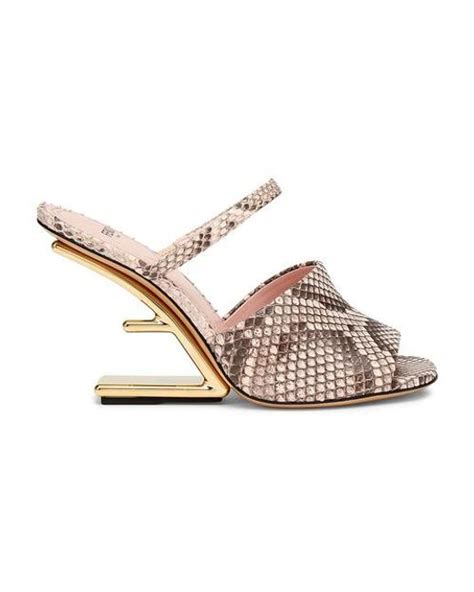 Fendi shoes pink leather sandals